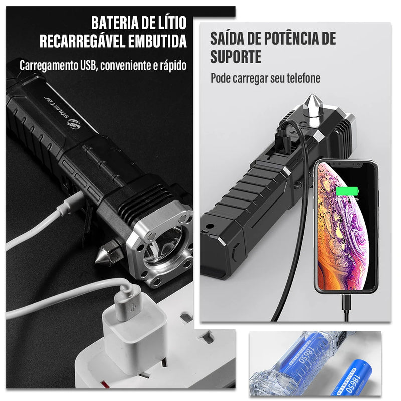 Lanterna Tática Indestrutível 4 em 1 - Ultra Potência - ÚLTIMO DIA NA PROMOÇÃO E FRETE GRÁTIS